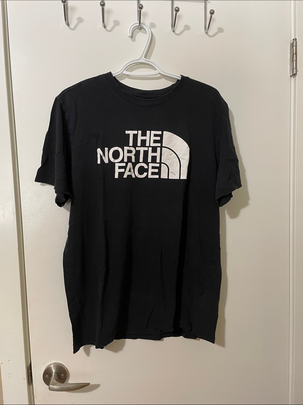 The North Face Black Short Sleeve Tee with White Logo